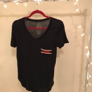 distressed blue graphic tee